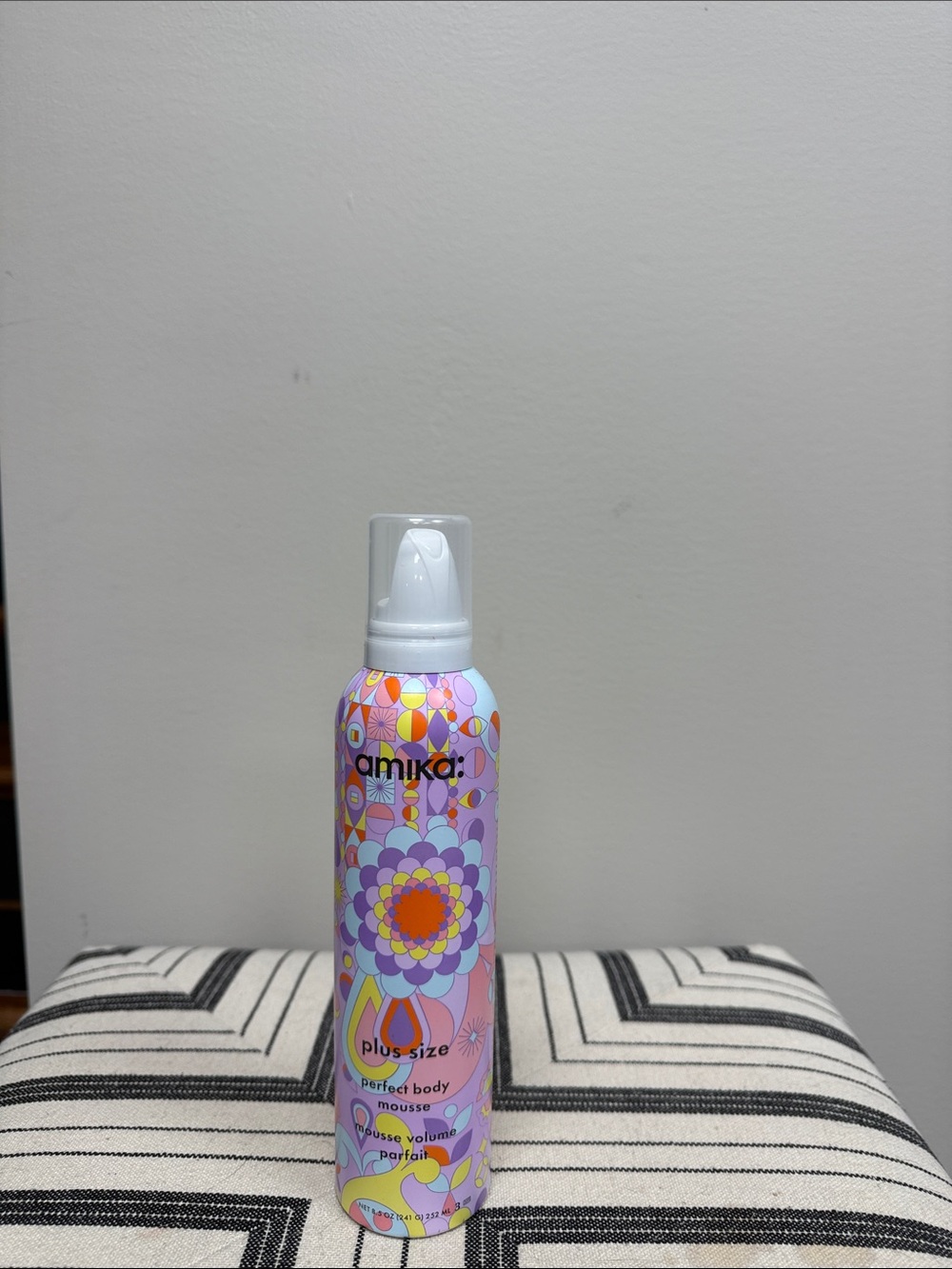amika Volumizing Foam — Pink Purple Floral Can - Picture 2 of 3